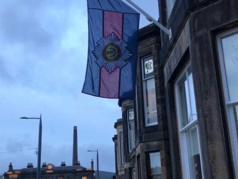 Flag Outside Edinburgh Club